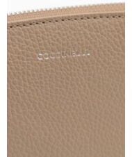 COCCINELLE ROUNDED ENVELOPE Bolso de mano de cuero topo c&aacute;lido - Bolsos Mujer - 4
