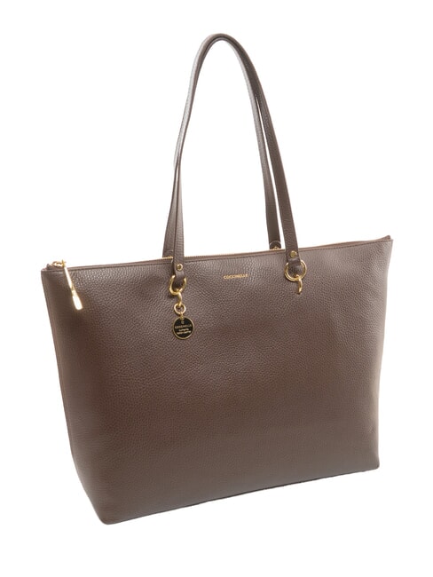ALPHA Bolsa de compras de cuero morena - Bolsos Mujer