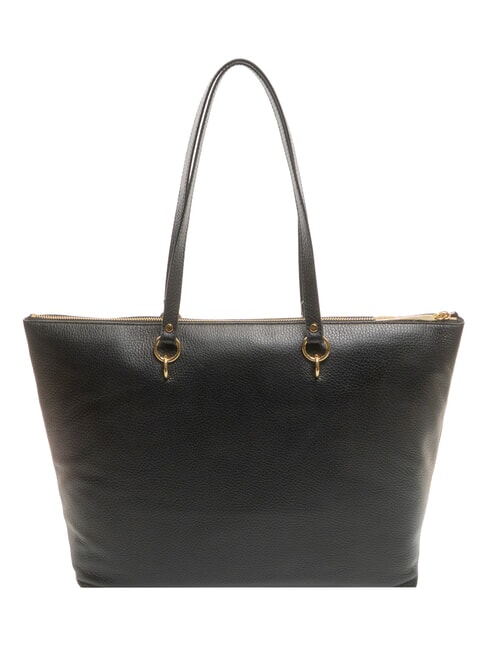 ALPHA Bolsa de compras de cuero negro - Bolsos Mujer