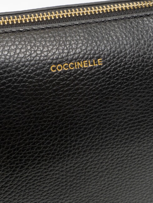 ALPHA Bolsa de compras de cuero negro - Bolsos Mujer