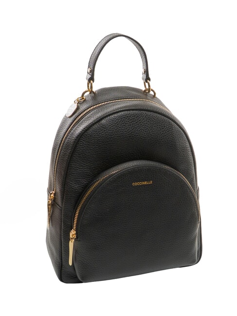 ALPHA Mochila de cuero negro - Bolsos Mujer