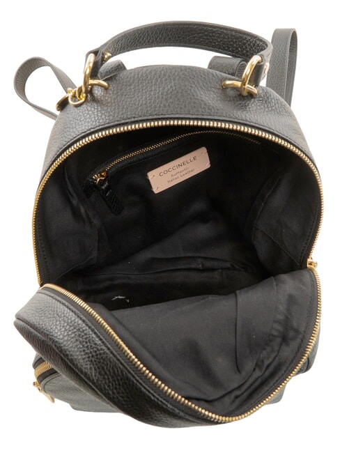 ALPHA Mochila de cuero negro - Bolsos Mujer