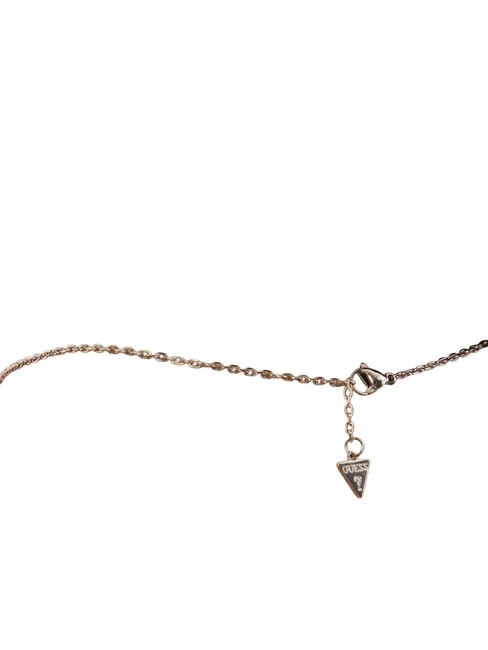 STYLISH GUESS Collar con forma de moneda y logotipo. SILVER - Collares