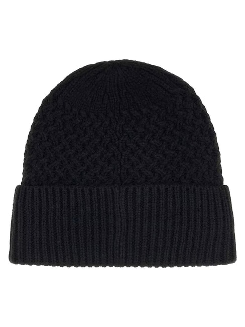 KNITTED Gorra con pu&ntilde;o y logo en el lateral. NEGRO - Sombreros