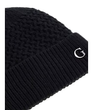 GUESS KNITTED Gorra con pu&ntilde;o y logo en el lateral. NEGRO - Sombreros - 3