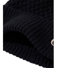 GUESS KNITTED Gorra con pu&ntilde;o y logo en el lateral. NEGRO - Sombreros - 4