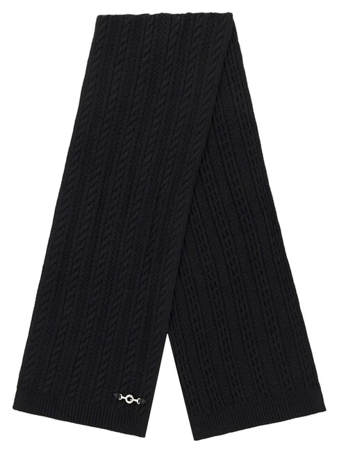 FRANCES KNITTED Bufanda con trabajo de trenzado NEGRO - Bufandas