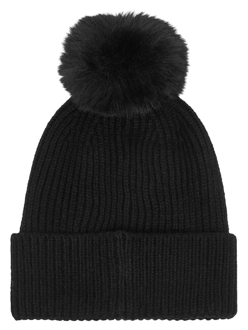 AMORETTE KNITTED Sombrero con pompones NEGRO - Sombreros