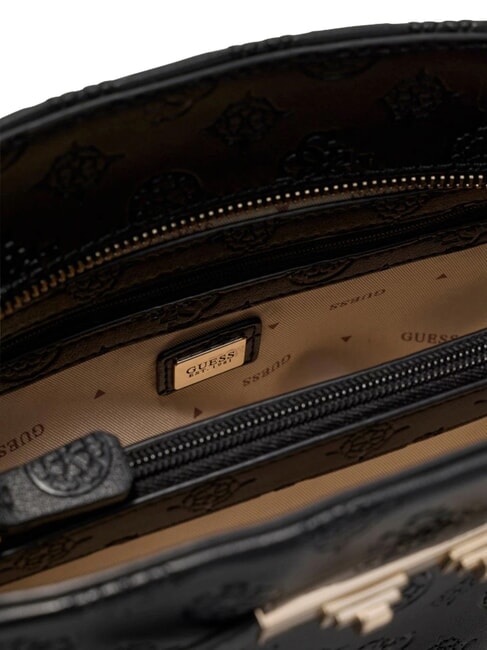 CARMELLA Bolso de mano con doble asa logotipo negro - Bolsos Mujer