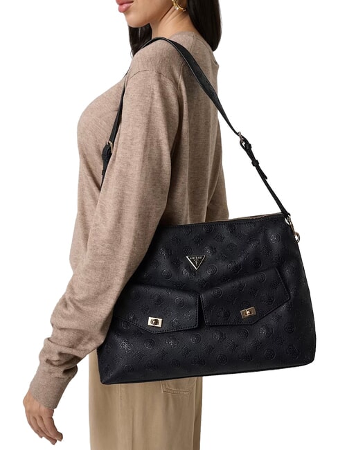 BLAKE Bolso de hombro ajustable logotipo negro - Bolsos Mujer