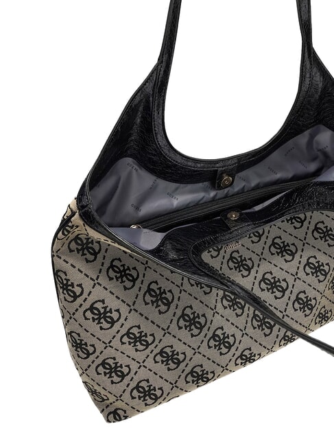 SAMANTHA Bolso de hombro logotipo negro - Bolsos Mujer