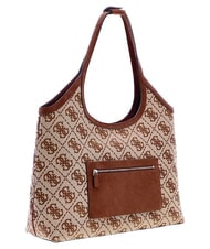 GUESS SAMANTHA Bolso de hombro logotipo de caf&eacute; con leche / marr&oacute;n - Bolsos Mujer - 2