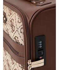 GUESS SAMANTHA 18 carrito para equipaje de mano logotipo de caf&eacute; con leche / marr&oacute;n - Equipaje de mano - 5