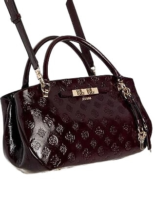 CARMELLA Bolso de mano con correa para el hombro. logotipo burdeos - Bolsos Mujer