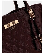GUESS CARMELLA Bolso de mano con correa para el hombro. logotipo burdeos - Bolsos Mujer - 5