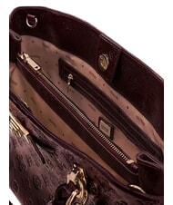 GUESS CARMELLA Bolso de mano con correa para el hombro. logotipo burdeos - Bolsos Mujer - 6
