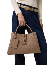 GUESS YVONNE LOGO Bolso de mano con correa para el hombro. LOGOTIPO DE LECHE - Bolsos Mujer - 7