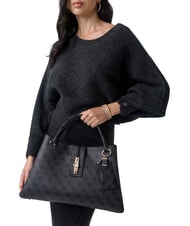 GUESS YVONNE LOGO Bolso de mano con correa para el hombro. bolsa de asas Vikky Large Roo Coalog - Bolsos Mujer - 8