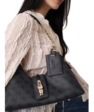 GUESS YVONNE LOGO Bolso de hombro bolsa de asas Vikky Large Roo Coalog - Bolsos Mujer - 2