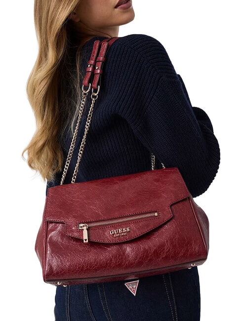 ANTONIA Bolso de hombro con doble asa. ROJO - Bolsos Mujer