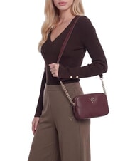 GUESS NOELLE 2  Mini bolso de hombro para c&aacute;mara Burdeos - Bolsos Mujer - 2