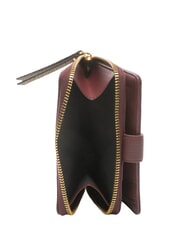 BORBONESE BIRDIE Cartera mediana de cuero merlot/natural op - Carteras Mujer - 4