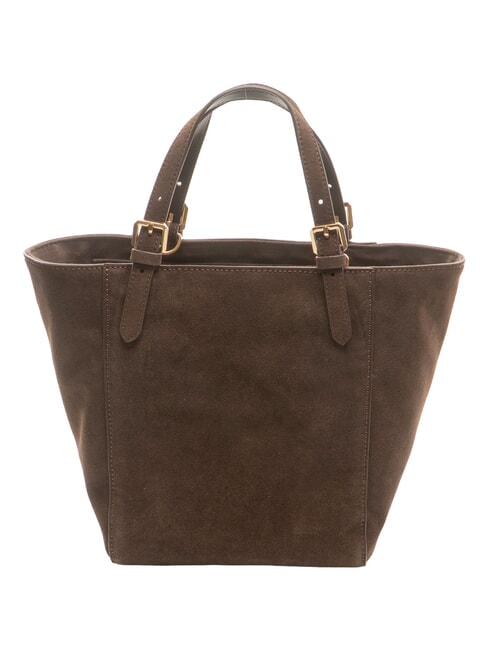 SUEDE LOGO Bolso de mano, bolsa de compras cabeza oscura - Bolsos Mujer