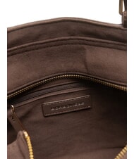 BORBONESE SUEDE LOGO Bolso de mano, bolsa de compras cabeza oscura - Bolsos Mujer - 5