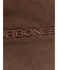 BORBONESE SUEDE LOGO Bolso de compras de hombro cabeza oscura - Bolsos Mujer - 3