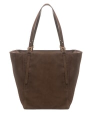 BORBONESE SUEDE LOGO Bolso de compras de hombro cabeza oscura - Bolsos Mujer - 4