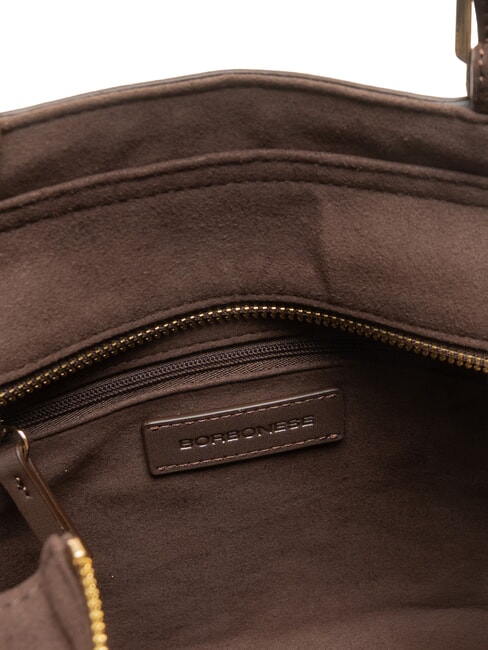 SUEDE LOGO Bolso de compras de hombro cabeza oscura - Bolsos Mujer