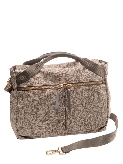 FLEXOS ZIP Bolso de mano con correa para el hombro marr&oacute;n oscuro/natural - Bolsos Mujer