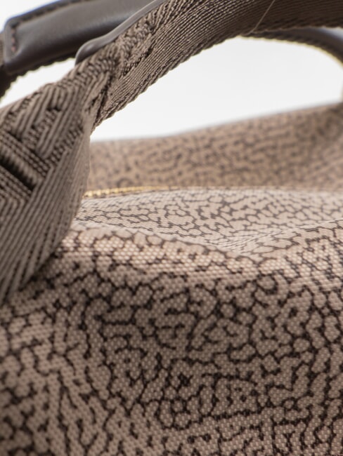 FLEXOS ZIP Bolso de mano con correa para el hombro marr&oacute;n oscuro/natural - Bolsos Mujer