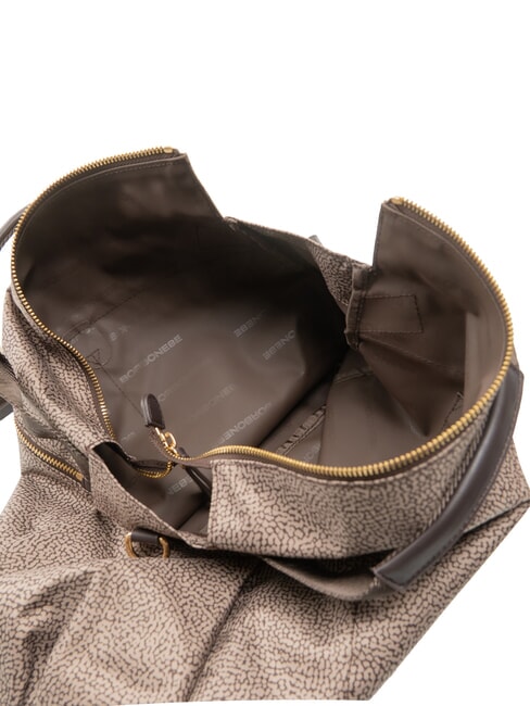 FLEXOS ZIP Bolso de mano con correa para el hombro marr&oacute;n oscuro/natural - Bolsos Mujer