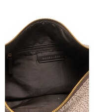 BORBONESE LUNA FLEXOS ZIP Bolso de hombro ajustable marr&oacute;n oscuro/natural - Bolsos Mujer - 5