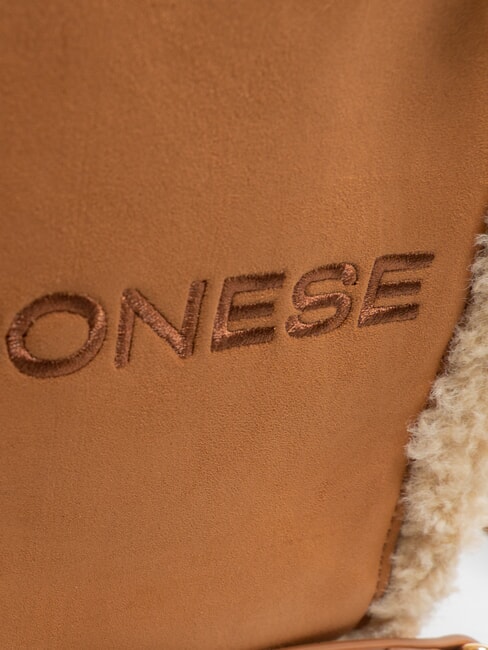 SUEDE LOGO Bolso de mano con correa para el hombro cuero - Bolsos Mujer