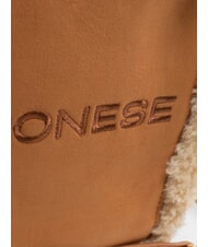 BORBONESE SUEDE LOGO Bolso de mano con correa para el hombro cuero - Bolsos Mujer - 4