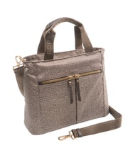 BORBONESE FLEXOS ZIP Bolso de mano con correa para el hombro marr&oacute;n oscuro/natural - Bolsos Mujer - 3