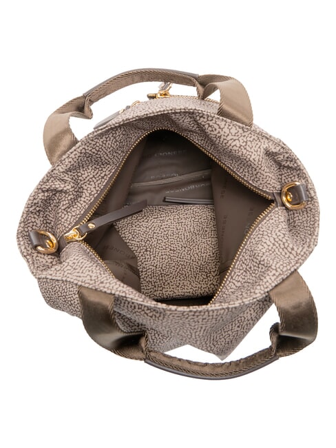FLEXOS ZIP Bolso de mano con correa para el hombro marr&oacute;n oscuro/natural - Bolsos Mujer