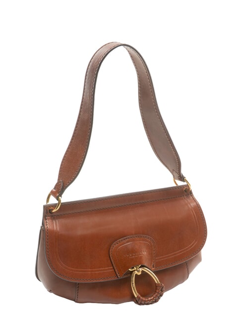 ERICA Bolso de hombro de piel BROWN - Bolsos Mujer