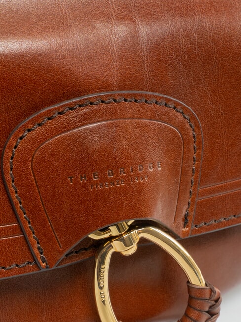 ERICA Bolso de hombro de piel BROWN - Bolsos Mujer