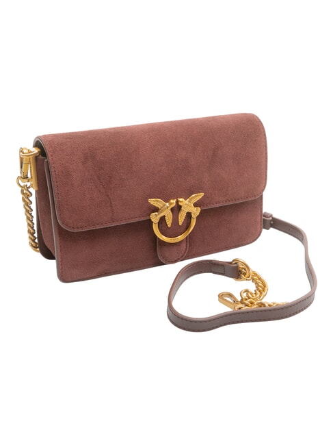LOVE ONE SLOUCHY Minibolso de hombro, de piel. Borgo&ntilde;a-oro antiguo - Bolsos Mujer