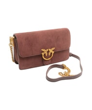 PINKO LOVE ONE SLOUCHY Minibolso de hombro, de piel. Borgo&ntilde;a-oro antiguo - Bolsos Mujer - 2