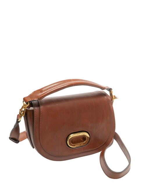 ILARIA Bolso de piel con correa para el hombro. BROWN - Bolsos Mujer