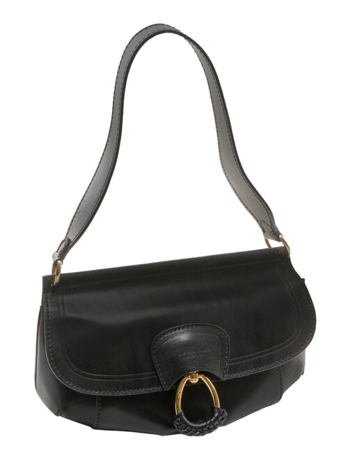 ERICA Bolso de hombro de piel Oro negro - Bolsos Mujer