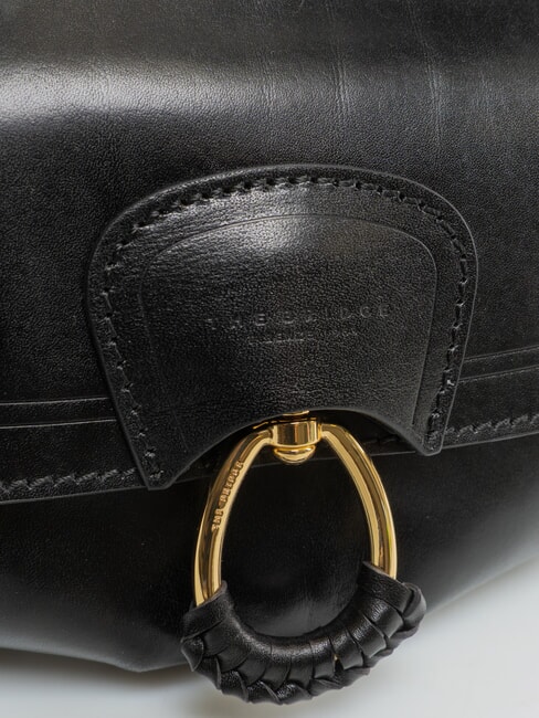 ERICA Bolso de hombro de piel Oro negro - Bolsos Mujer