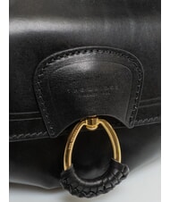 THE BRIDGE ERICA Bolso de hombro de piel Oro negro - Bolsos Mujer - 3