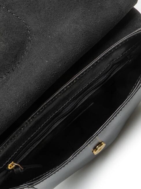 ERICA Bolso de hombro de piel Oro negro - Bolsos Mujer