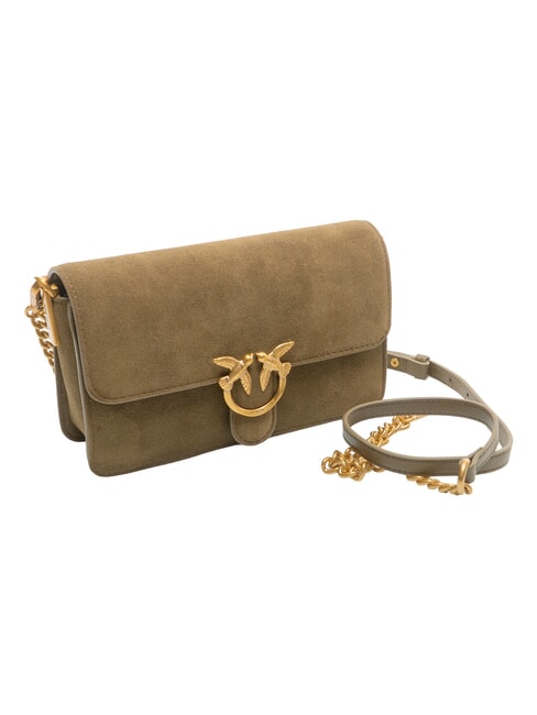 LOVE ONE SLOUCHY Minibolso de hombro, de piel. verde oliva oscuro-oro antiguo - Bolsos Mujer