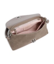 COCCINELLE NIKLA SUEDE BIMATERIAL Bolso de hombro topo c&aacute;lido - Bolsos Mujer - 3